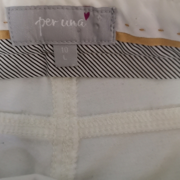 00s contemporary per una gold trimmed white straight leg denim jeans - Picture 3 of 6